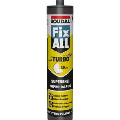 Mastic-colle polymère banc à collage ultra rapide Fix ALL Turbo SOUDAL