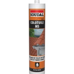 Mastic-colle polymère Colotuile MS monocomposant haut module - 290 mL SOUDAL