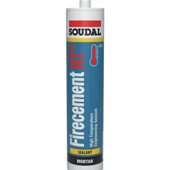 Mastic réfractaire - résistance 1500°C - pour joints - cartouche 310 ml SOUDAL