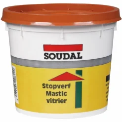Mastic vitrier - à l'huile de lin - couleur acajou SOUDAL