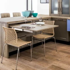 Mécanisme de table extractible sous tiroir LUNCH + caches + charnières Atim