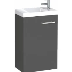 Meuble lave-mains suspendu Palerme graphite - 40x60 cm Néova