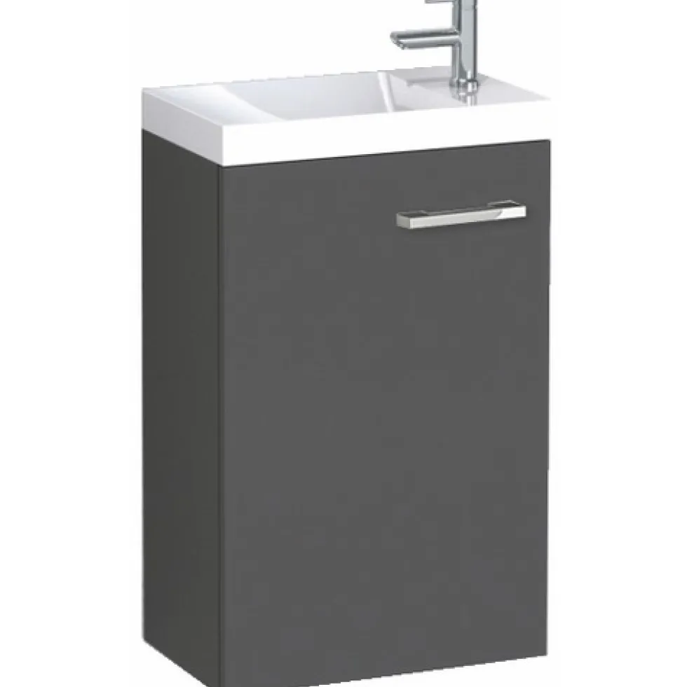 Meuble lave-mains suspendu Palerme graphite - 40x60 cm Néova