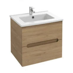 Meuble salle de bain 60 cm 2 tiroirs avec vasque - Chêne Colorado - Ola Up JACOB DELAFON