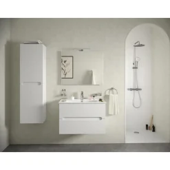 Meuble salle de bain 60 cm 2 tiroirs avec vasque - blanc laqué - Ola Up JACOB DELAFON