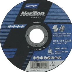 25 meules de tronçonnage à moyeu déporté Norzon Quick Cut - 150x3,20x22,23mm NORTON