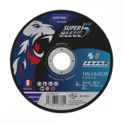 25 meules de tronçonnage à moyeu déporté Super Bleue 5 - 180x3,20x22,23mm NORTON