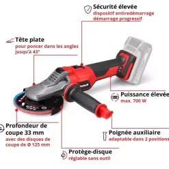 Meuleuse d’angle sans fil - TP-AG 18/125 F Li BL-Solo - Power X-Change EINHELL PROFESSIONAL