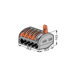 Mini borne de connexion avec levier - type 222 - pour tous types de conducteurs WAGO