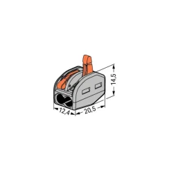 Mini borne de connexion avec levier - type 222 - pour tous types de conducteurs WAGO