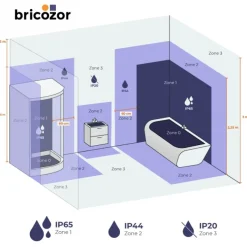 Miroir LED éclairant et grossissant x3 - sur pile - Eclips JVD