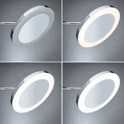 Miroir LED grossissant pour salle de bains - chromé ou noir - Masua PAULMANN