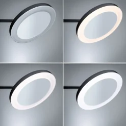 Miroir LED grossissant pour salle de bains - chromé ou noir - Masua PAULMANN