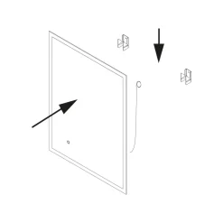 Miroir salle de bain avec éclairage frontal - 800x600 mm - Hercule EMUCA