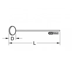 Miroir télescopique avec double articulation - 120-660 mm KS TOOLS