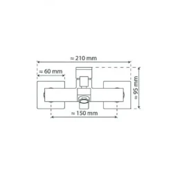 Mitigeur baignoire monocommande - chromé - Tokyo II SCHÜTTE