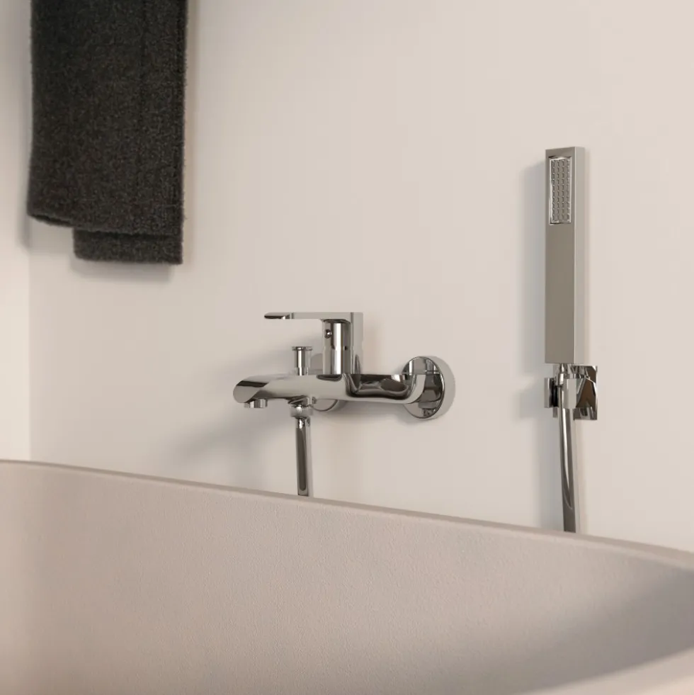 Mitigeur bain-douche chromé - fixation murale - COLORS KRAMER