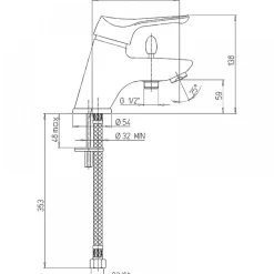 Mitigeur bain/douche monotrou Dilos PAINI