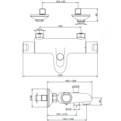 Mitigeur bain-douche thermostatique - Similaire S4-01 SIMILAIRE