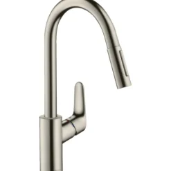 Mitigeur cuisine avec douchette extractible 2 jets - aspect inox - Focus M41 HANSGROHE