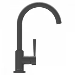 Mitigeur cuisine à bec col de cygne orientable - graphite mat - Cornwall SCHÜTTE