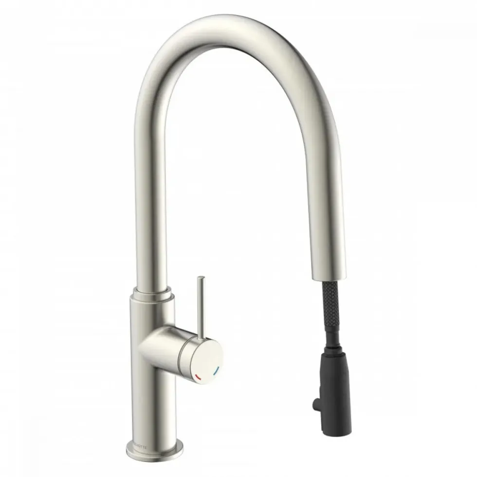 Mitigeur de cuisine avec bec extractible - aspect inox - BLACKPOOL SCHÜTTE