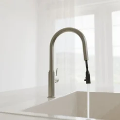 Mitigeur de cuisine avec bec extractible - aspect inox - BLACKPOOL SCHÜTTE
