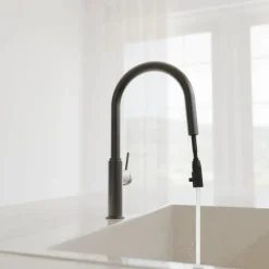 Mitigeur de cuisine avec bec extractible - graphite mat - BLACKPOOL SCHÜTTE