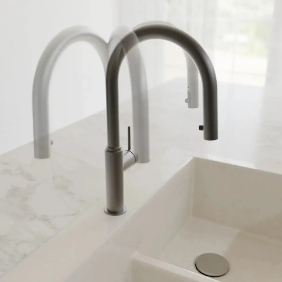 Mitigeur de cuisine avec bec extractible - graphite mat - BLACKPOOL SCHÜTTE
