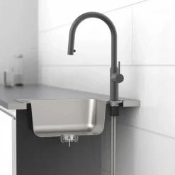 Mitigeur de cuisine avec bec extractible - graphite mat - BLACKPOOL SCHÜTTE