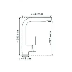 Mitigeur de cuisine à bec extractible - chromé - London SCHÜTTE