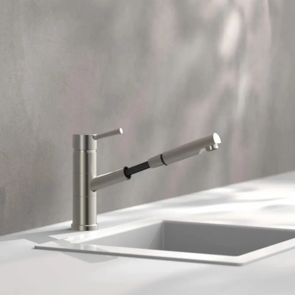 Mitigeur de cuisine à bec extractible - aspect inox - Unicorn SCHÜTTE