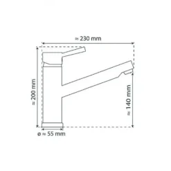 Mitigeur de cuisine à bec extractible - aspect inox - Unicorn SCHÜTTE