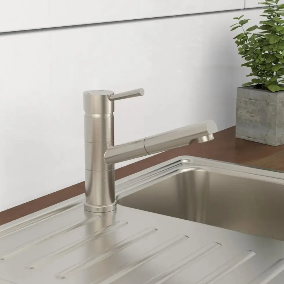 Mitigeur de cuisine à bec extractible - aspect inox - Unicorn SCHÜTTE