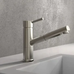 Mitigeur de cuisine à bec extractible - aspect inox - Unicorn SCHÜTTE