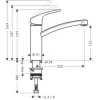 Mitigeur de cuisine 160 Coolstart - chromé - Focus M41 HANSGROHE