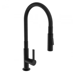 Mitigeur de cuisine noir mat avec flexible soft-touch GLASGOW SCHÜTTE