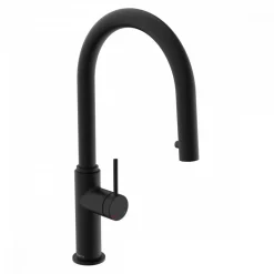 Mitigeur de cuisine noir mat avec bec extractible - BLACKPOOL SCHÜTTE