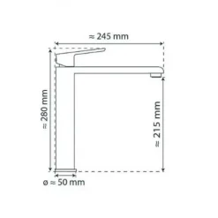 Mitigeur de cuisine noir mat - bec haut 280 mm - Vita SCHÜTTE