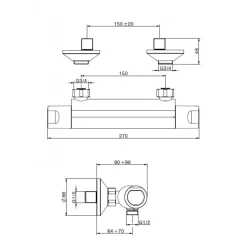 Mitigeur de douche thermostatique - Similaire S4-01 SIMILAIRE