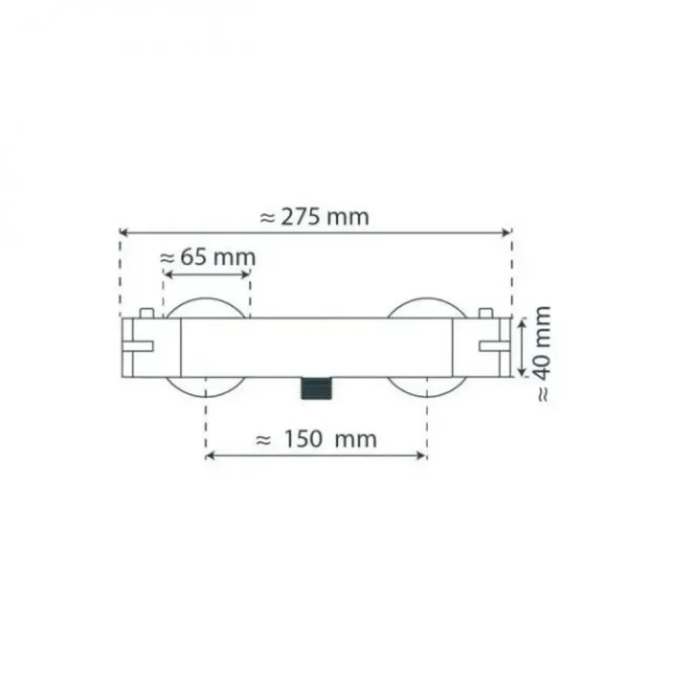 Mitigeur de douche thermostatique - chromé - London SCHÜTTE
