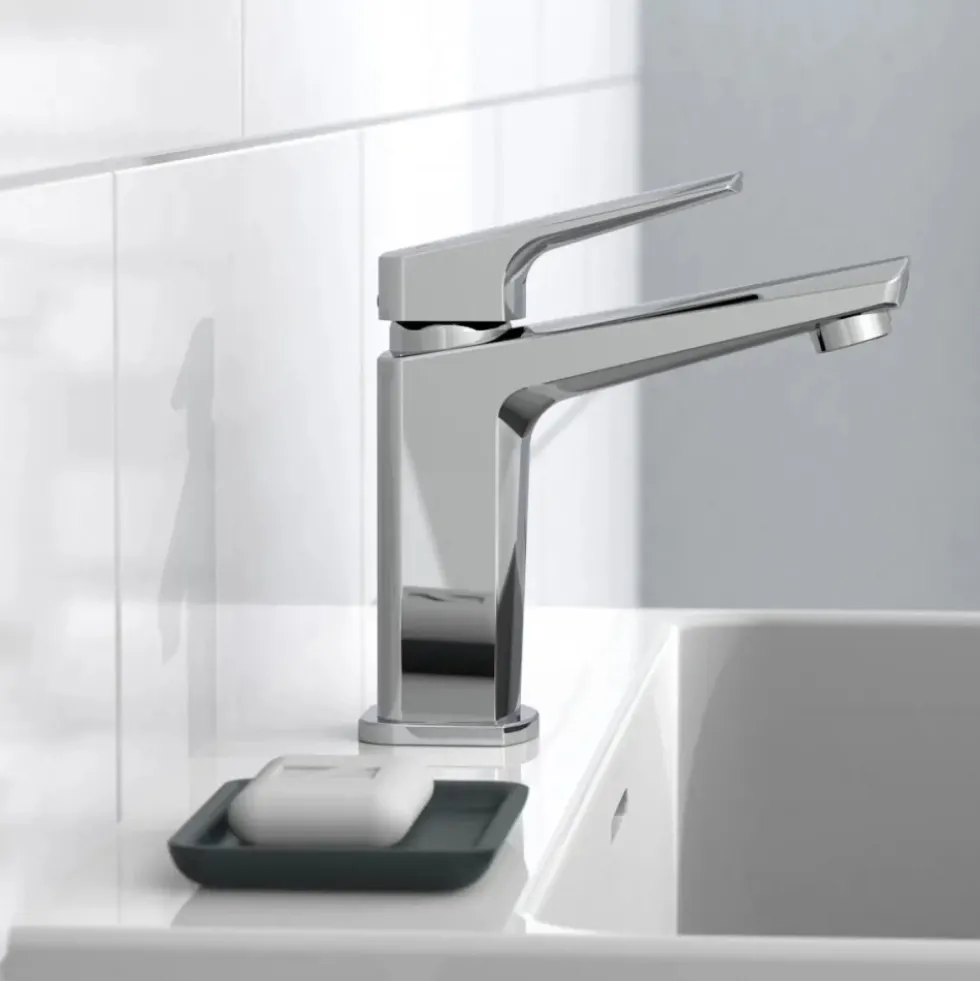 Mitigeur de lavabo avec bonde clic clac - chromé - Raven SCHÜTTE