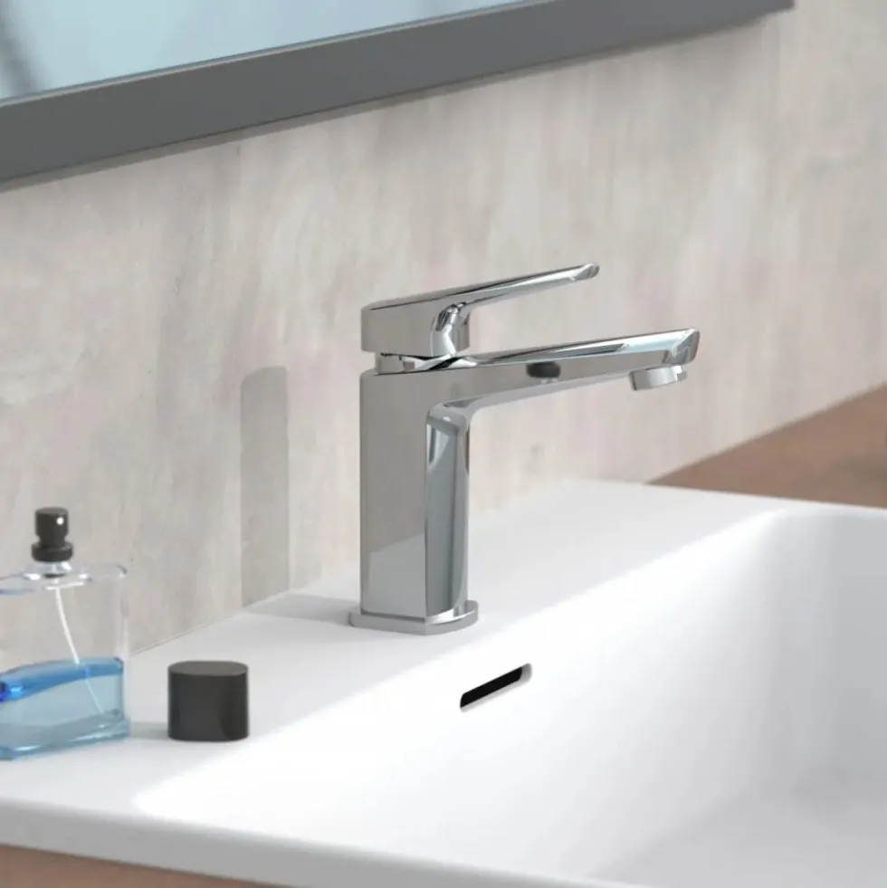 Mitigeur de lavabo avec bonde clic clac - chromé - Raven SCHÜTTE