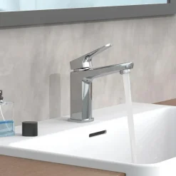 Mitigeur de lavabo avec bonde clic clac - chromé - Raven SCHÜTTE
