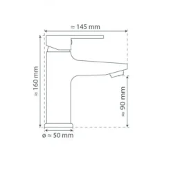 Mitigeur de lavabo chromé Derby SCHÜTTE