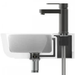 Mitigeur de lavabo graphite mat avec vidage - Elephant SCHÜTTE
