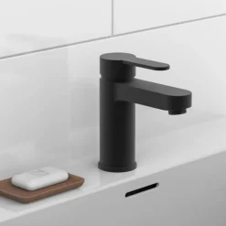 Mitigeur de lavabo noir mat avec vidage - Elephant SCHÜTTE