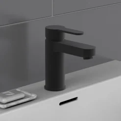 Mitigeur de lavabo noir mat avec vidage - Elephant SCHÜTTE