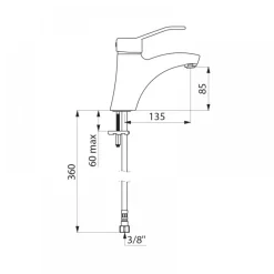 Mitigeur de lavabo à équilibrage de pression - manette ajourée - SECURITHERM EP DELABIE