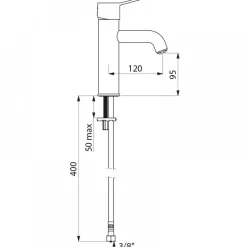 Mitigeur de lavabo à équilibrage de pression - sur plage - SECURITHERM EP DELABIE